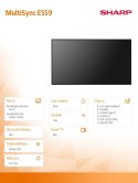 Sharp Monitor wielkoformatowy MultiSync E559 55 cali UHD 16/7 350cd/m2