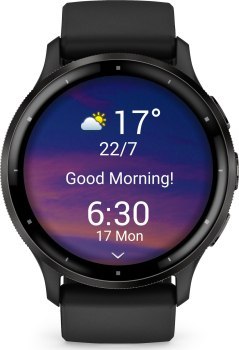 Garmin Venu 3 z czujnikiem tętna HRM Elevate Ox (grafitowa ramka / czarna koperta / czarny pasek)