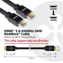 CLUB3D HDMI 2.0 4K60Hz RedMere cable 10m/32.8ft