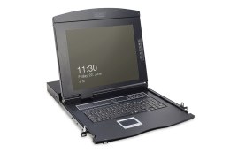 Konsola modularna KVM 17'' LCD TFT, 1 port VGA, touchpad, klawiatura GE, czarny