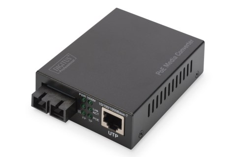 Konwerter mediów Gigabit PoE RJ45 / SC, MM, PSE