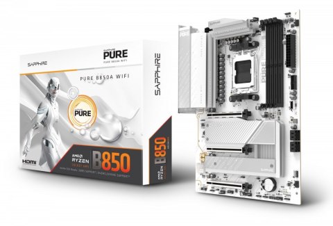Sapphire Technology Płyta główna PURE B850A WIFI7 AM5 4DDR5 mATX
