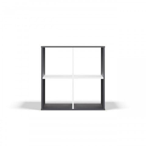 REGAŁ MALAX 2X2 ANTRACYT/BIEL