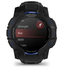 Garmin Instinct 3 AMOLED 50mm czarny z paskiem w kolorze black / bolt blue