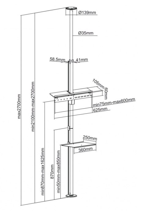 Uchwyt do TV MACLEAN MC-791N (nośność 30kg /37 - 70 cali)