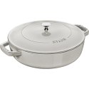 STAUB Żeliwna patelnia do duszenia z pokrywką 28 cm, truflowy