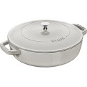 STAUB Żeliwna patelnia do duszenia z pokrywką 28 cm, truflowy