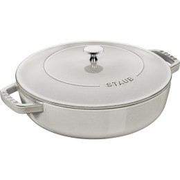 STAUB Żeliwna patelnia do duszenia z pokrywką 28 cm, truflowy