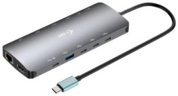 Replikator - i-tec USB-C Metal Nano 3x Display Docking Station 2x HDMI 1x USB-C video LAN Audio Czytnik kart Power Delivery 140W
