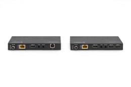 Extender HDBaseT KVM Zestaw, 150 m, 4K/60Hz, USB 2.0, PoC, IR, czarny