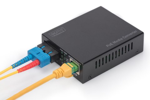 Konwerter mediów Gigabit PoE RJ45 / SC, MM, PSE