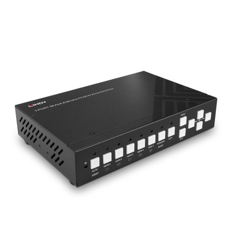 LINDY 5-portowy przełącznik KVM Bezproblemowy Multiview 4HDMI 1USB Typ C