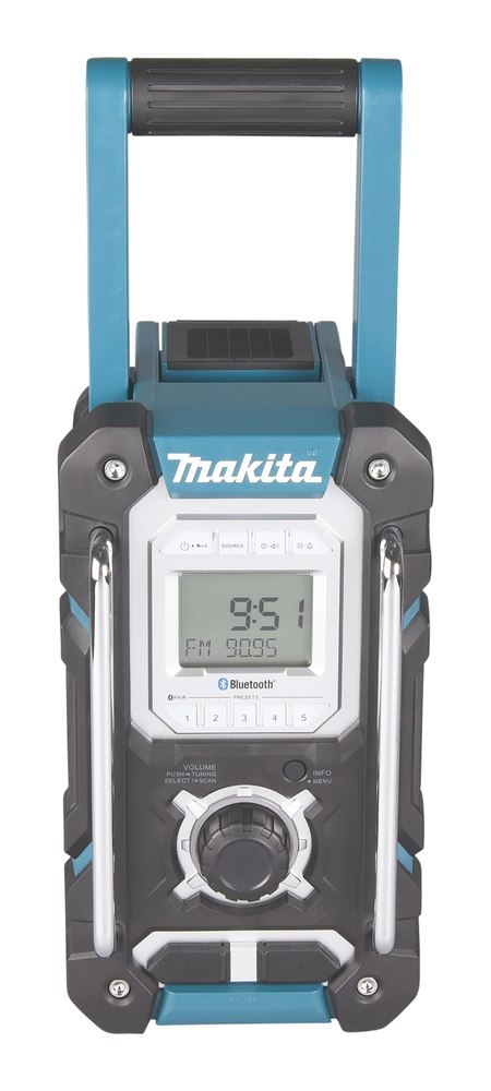 Radio DMR108N, tinka beveik visi Makita akumuliatoriai 7,2 - 18V, galimybe prijungti, Bluetooth i USB