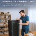 Extralink Szafa rack 15U 600x600 Czarna montowana na ścianie