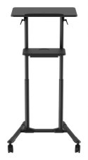 Stojak mobilny z kółkami z regulacją wysokości czarny Gembird