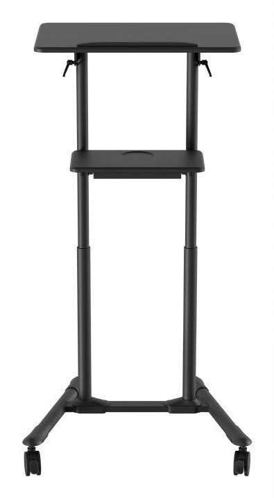 Stojak mobilny z kółkami z regulacją wysokości czarny Gembird