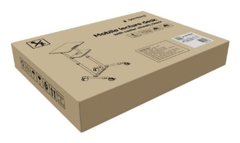 Stojak mobilny z kółkami z regulacją wysokości czarny Gembird