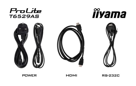 Interaktywny Wyświetlacz iiyama T6529AS-B1AG 65" All-In-One 3840x2160 4K UHD 4GB RAM 32GB Pamięci Android 14 2xHDMI+USB-C VESA 4