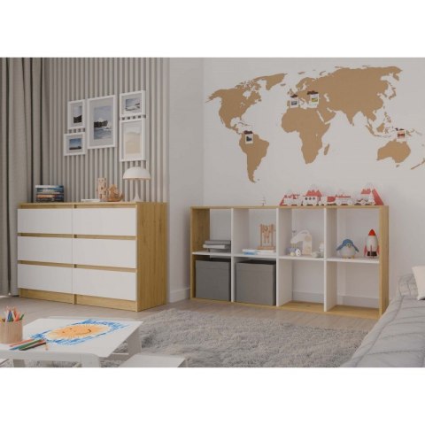 REGAŁ MALAX 2X4 ARTISAN/BIEL