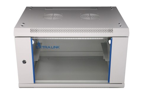 Extralink Szafa rack 6U 600x450 Szara montowana na ścianie