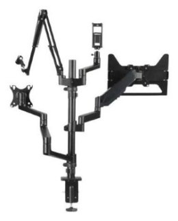 Uchwyt - Hama uchwyt dla influencera wielofunkcyjny 4 ramiona czarny