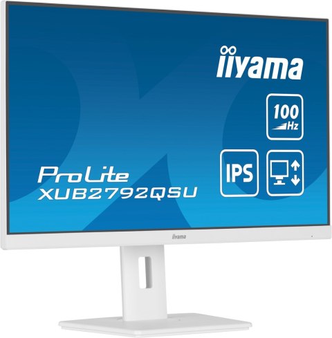 Iiyama ProLite XUB2792QSU-W6 monitor komputerowy 68,6 cm (27") 2560 x 1440 px Wide Quad HD LED Biały