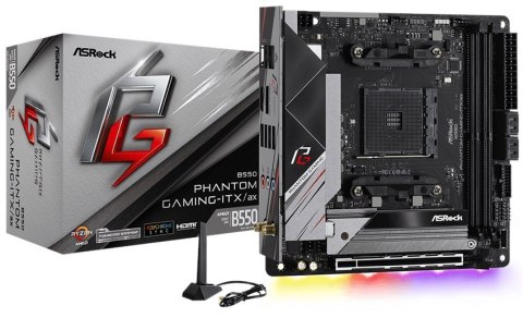 Płyta główna ASROCK B550 PHANTOM GAMING-ITX/AX (Socket AM4 /MiniITX)