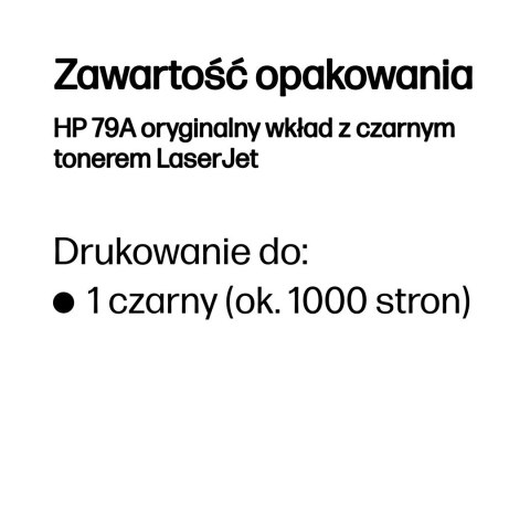 HP 79A oryginalny wkład z czarnym tonerem LaserJet