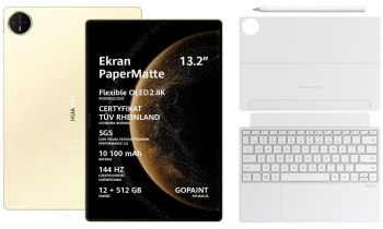 Tablet Huawei MatePad Pro 13,2'' 12/512GB PaperMatte złoty + klawiatura + rysik