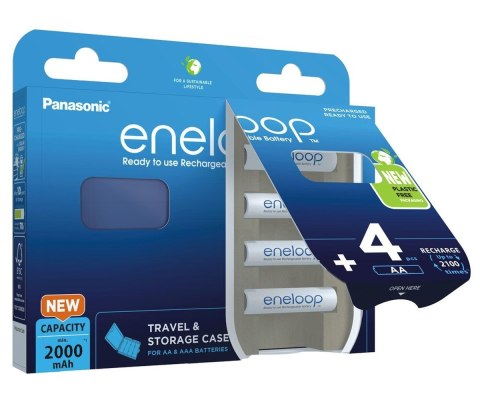 PANASONIC ENELOOP AA 2000mAh 4 szt + CASE