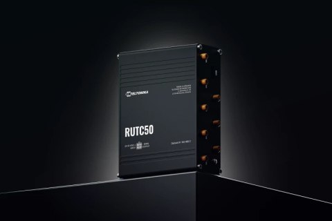 Router bezprzewodowy Teltonika RUTC50 Gigabit Ethernet Dual-band (2.4 GHz/5 GHz) 5G Czarny