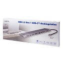 LogiLink UA0373 - Przewodowy - USB 3.2 Gen 1 (3.1 Gen 1) Type-C - 100 W - 3,5 mm - 10,100,1000 Mbit/s - Aluminiowy