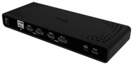 Replikator - i-tec Universal Dual 4K Display Docking Station 2xDP 2xHDMI LAN Audio Power Delivery 85W + i-tec USB-C Charger 100W