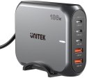 Sieciowa ładowarka GaN - Unitek P1234AGY01-EU | 188W 3x USB-C 2x USB-A