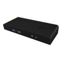 ICY BOX IB-DK2251AC Przewodowa USB 3.2 Gen 2 (3.1 Gen 2) Type-A Czarny