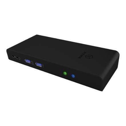 ICY BOX IB-DK2251AC Przewodowa USB 3.2 Gen 2 (3.1 Gen 2) Type-A Czarny
