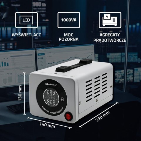 Qoltec Automatyczny stabilizator napięcia AVR 1000VA