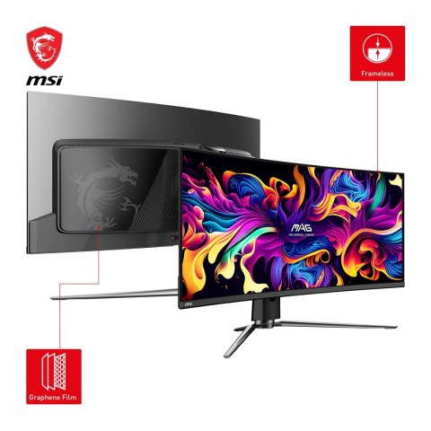 MSI MAG 341CQPDE QD-OLED monitor komputerowy 86,4 cm (34") 3440 x 1440 px UltraWide Quad HD Czarny