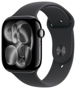 Apple Watch Series 11 GPS 46mm Jet Black Aluminium Case | Black Sport Band - M/L