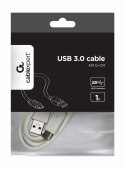 Kabel GEMBIRD CCP-USB3-AMCM-1M-W (USB typu C M - USB 3.0 M; 1m; kolor biały)