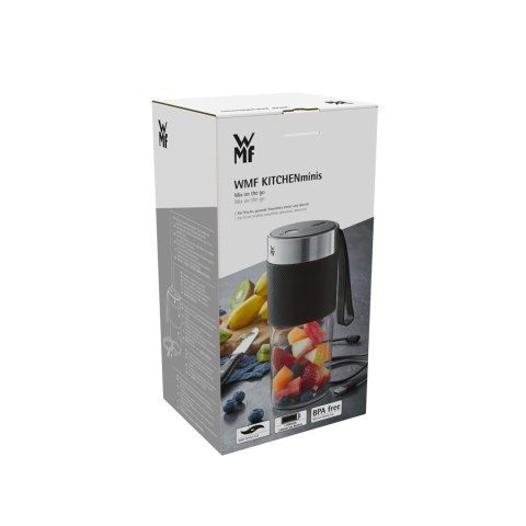 Blender WMF KITCHENminis Mix on the Go 0,3 l 50 W - Stal nierdzewna - Przezroczysty