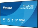 IIYAMA Monitor 86 cali LH8675UHS-B2AG,24/7,IPS,ANDROID.11,4K, WiFi, iiSignage2, FailOver, EShare, 24/7, full daisy chain