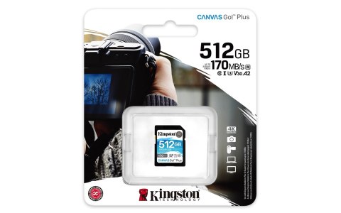 Kingston Technology Canvas Go! Plus 512 GB SD UHS-I Klasa 10