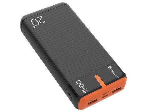 Tracer Power bank EnerGen 20000mAh PD+QC3.0 czarno-pomarańczowy
