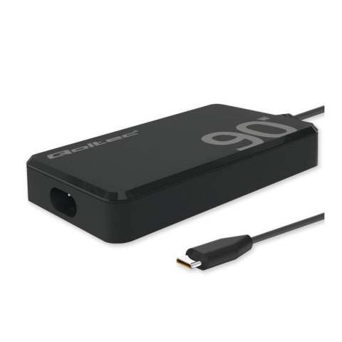 Ładowarka sieciowa Qoltec 90W GaN Super Fast SLIM | PD | 5-20V | 4.5A | USB-C 3.1 | Laptop | MacBook | Smartfon | +kabel