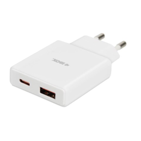 Ładowarka sieciowa iBOX C-43 Slim USB A+C 30W biała