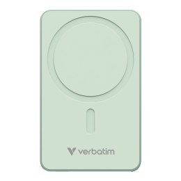 Powerbank Verbatim Charge 'n' Go Essentials Magnetic Wireless 5000mAh USB-C PD 3.0 Green