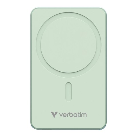 Powerbank Verbatim Charge 'n' Go Essentials Magnetic Wireless 5000mAh USB-C PD 3.0 Green