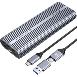 Obudowa na dysk Orico ACOM2-U4-GY-BP SSD M.2 NVMe, USB-C 40 Gbps, z wentylatorem, metalowa