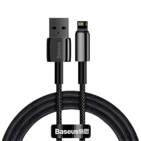 Kabel Baseus Tungsten Gold USB-A - Lightning 1m czarny